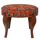 handmade Traditional Victorianot Rust Blue Hand-made ROUND JAQUARD area rug  23'' x 23'' x 18''